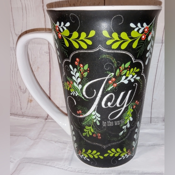 Pier 1 Imports Porcelain Joy to The World Jumbo Mug - Picture 5 of 6